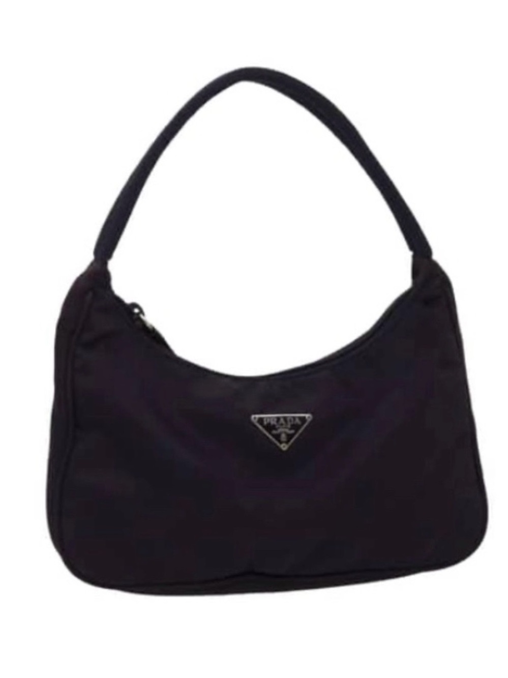 VINTAGE and PRISTINE Prada Tessuto Black Nylon Mini Shoulder Bag - Picture 2 of 8
